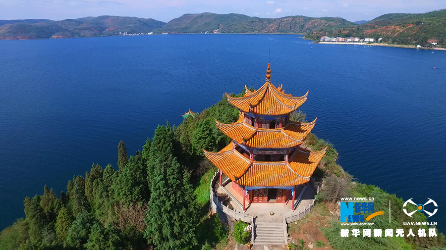 航拍 抚仙湖 云南